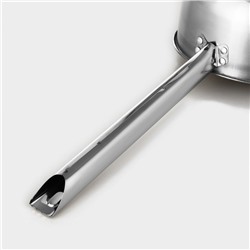 Ковш, 2.1 л, d=18 см, с длинной ручкой, нержавеющая сталь