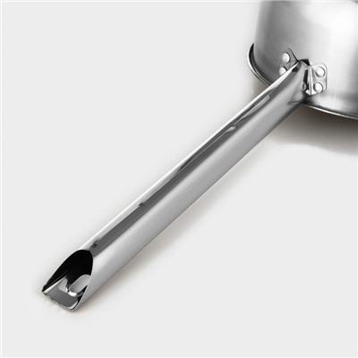 Ковш, 2.1 л, d=18 см, с длинной ручкой, нержавеющая сталь