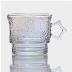Набор кружек «Космос», 4 шт.: 300/300/250/300 мл, стекло, перламутровый