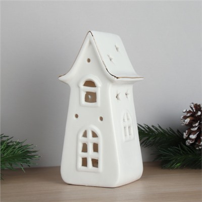 Фигурка Домик с подсветкой 15 см новогодний / YZ5549 /уп 48/LED