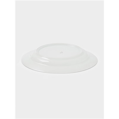 Тарелка Дулевский фарфор «Райские ландыши», d=24 см, белая