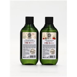 Подарочный набор новогодний: гель для душа, пена для ванны и мочалка, URAL LAB