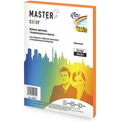 Бумага  А4  50л 75гр.  М/Color CC-40/оранжевый 25391 Офис-Лидер