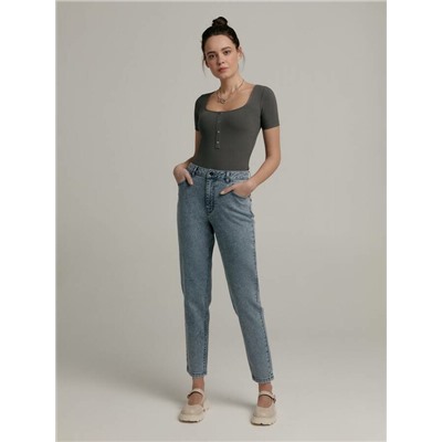 Mom Fit CONTE CON-538 Джинсы mom оксидной варки с высокой посадкой