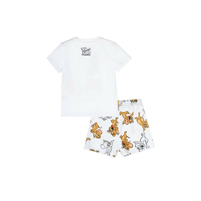 Комплект детский трикотажный для девочек: фуфайка (футболка), шорты