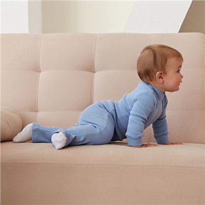 Брюки (клеш) для девочки MINAKU, рост 74-80 см, пыльно-голубые