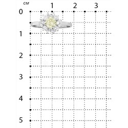Кольцо из серебра с бриллианитом цв.шампань и фианитами родированное 925 пробы 1-4054р220