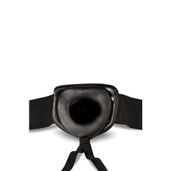 Черный мужской страпон DR. SKIN 6INCH HOLLOW STRAP ON - 16 см.