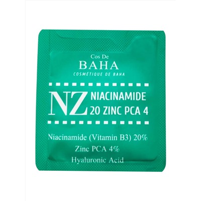 Cos De BAHA Укрепляющая сыворотка для сужения пор с ниацинамидом и цинком / Niacinamide 20 Zinc PCA 4 Serum Sample (NZ), 1,5 мл