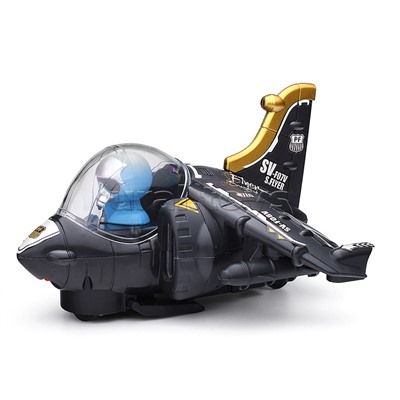 Самолет "Истребитель" на батарейках, в коробке