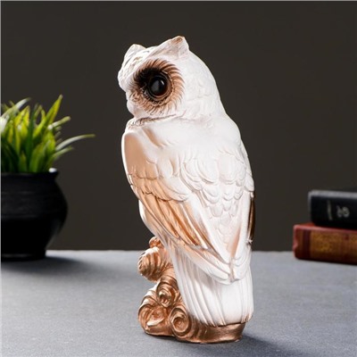 Фигурка гипс «Сова», белая, 11×22×9 см