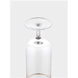 Набор бокалов для пива Magistro «Руно», 390 мл, 6 шт., 17.5×7 см, на ножке, стекло, с золотой отводкой, прозрачный