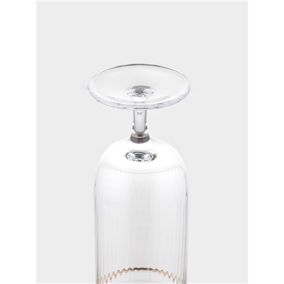 Набор бокалов для пива Magistro «Руно», 390 мл, 6 шт., 17.5×7 см, на ножке, стекло, с золотой отводкой, прозрачный