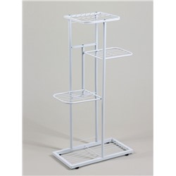 Подставка для цветов Greengo, 4 полки, 43×22×82 см, напольная, металл, белая