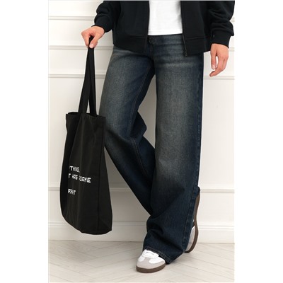 Женские джинсы багги с высокой посадкой Happyfox