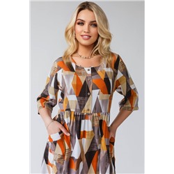 Платье штапель  5994/37/Терракотовый