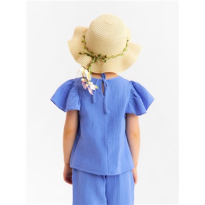 Футболка для девочки из муслина KAFTAN, фиолетовая, рост 116 см