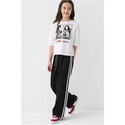 Комплект трикотажный для девочек: фуфайка (футболка), брюки PLAYTODAY, 1240270