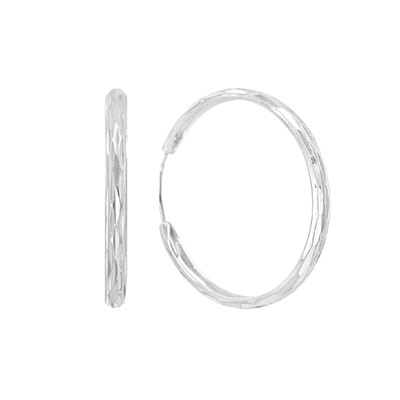 Серьги из серебра без вставки, ТРКШ-8-3,0 а/г
