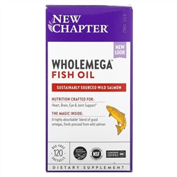 New Chapter, Wholemega Fish Oil, 120 Softgels