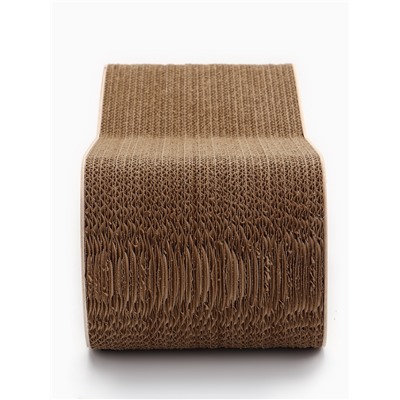 Когтеточка-лежанка «Зверьё Моё» ВОСЬМЕРКА, средняя с игрушкой, 53×21×16 см, гофрокартон