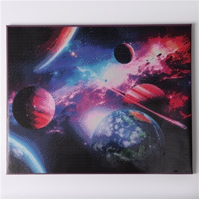 Алмазная вышивка полное заполнение «Космос», на раме, 40×50 см