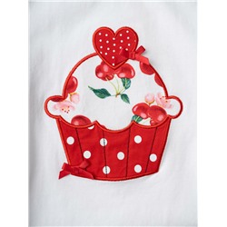 Комплект трикотажный для девочек: фуфайка (футболка), шорты