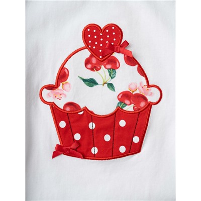 Комплект трикотажный для девочек: фуфайка (футболка), шорты