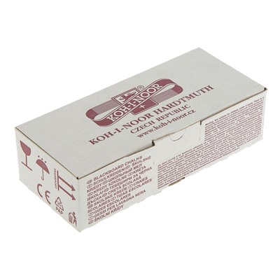 Набор мела белого 100 штук, Koh-I-Noor, 12×12×100 мм