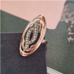 Кольцо уценка коллекция "Дубай", покрытие: позолота, вставка: фианиты, 3,3, р-р 19, арт. 217.051-19