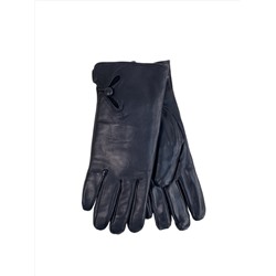 Теплые женские перчатки из натуральной кожи, цвет черный