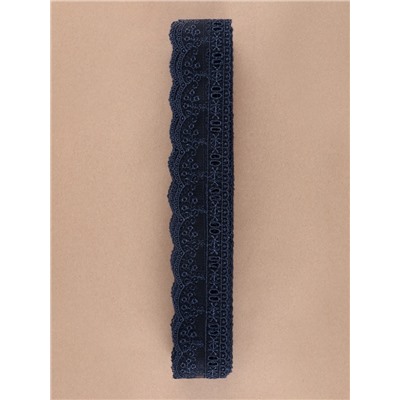 Кружево на сетке, 45 мм, 11±1 м, тёмно-синее