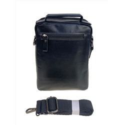 Сумка мужская из натуральной кожи, цвет черный