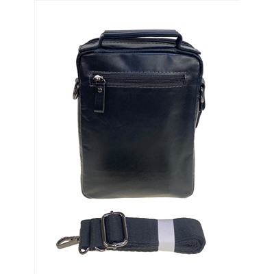 Сумка мужская из натуральной кожи, цвет черный