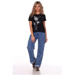 Футболка женская ФЖ009 (Черный)