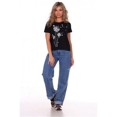 Футболка женская ФЖ009 (Черный)