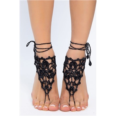 Барефуты Вязанные украшения на ноги LADY TAIGA, 1128129