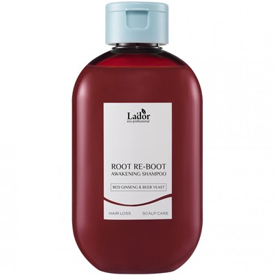 LADOR ROOT RE-BOOT Шампунь с женьшенем для роста волос Red Ginseng & Beer Yeast 300 мл
