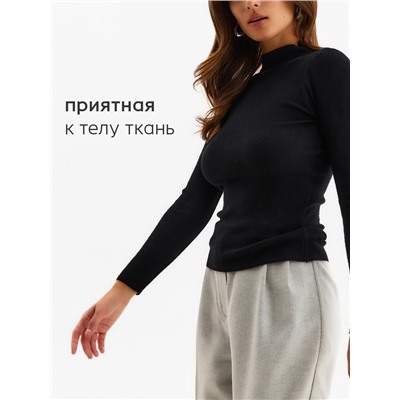 Джемпер женский с горлом MINAKU, чёрный, размер 42-44