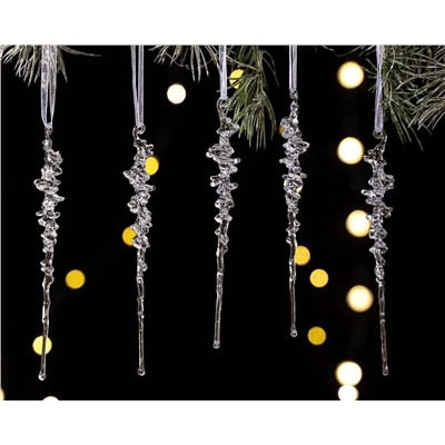 61117 Сосульки на елку прозрачные
