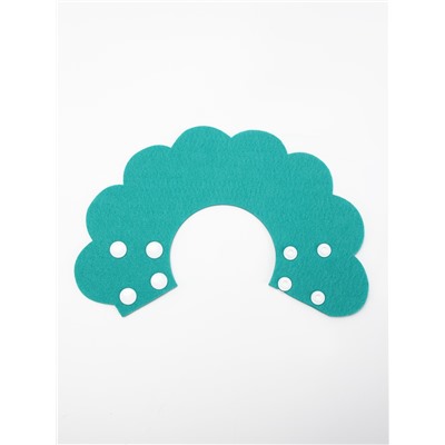 Ветеринарный воротник «Ромашка», размер M, фетр, бирюзовый