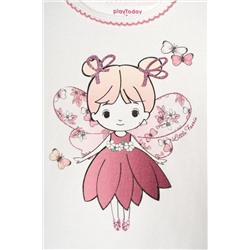 Комплект детский трикотажный для девочек: джемпер (футболка), брюки PLAYTODAY, 1240123