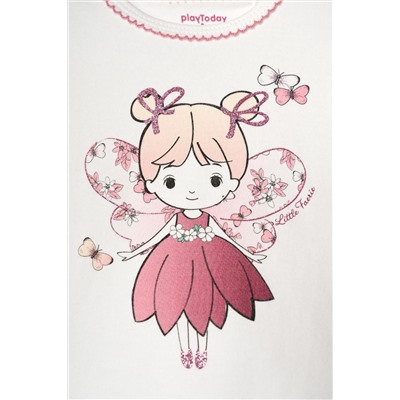 Комплект детский трикотажный для девочек: джемпер (футболка), брюки PLAYTODAY, 1240123