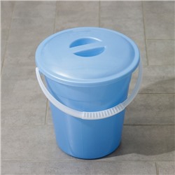 Ведро с крышкой «Евро», 8 л, d=26 см, h=25.2 см, МИКС