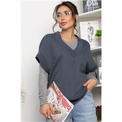 Костюм трикотажный Уютный шарм (серо-синий) К14251-5М