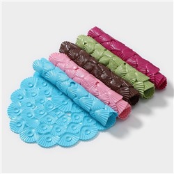 Коврик противоскользящий в ванну Доляна «Ракушки», на присосках, 38×68 см, МИКС