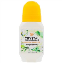 Crystal Body Deodorant, Натуральный шариковый дезодорант с ромашкой и зеленым чаем, 2,25 жидкой унции (66 мл)