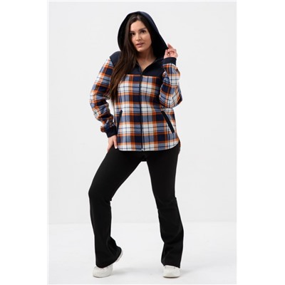 Толстовка женская 52452 (Темно-синий, клетка)