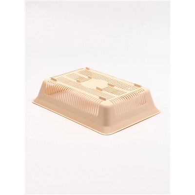 Туалет глубокий с сеткой 36×25×9 см, бирюзовый/бежевый