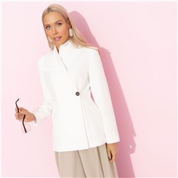 Жакет приталенного силуэта, Дерзкий силуэт (белый)